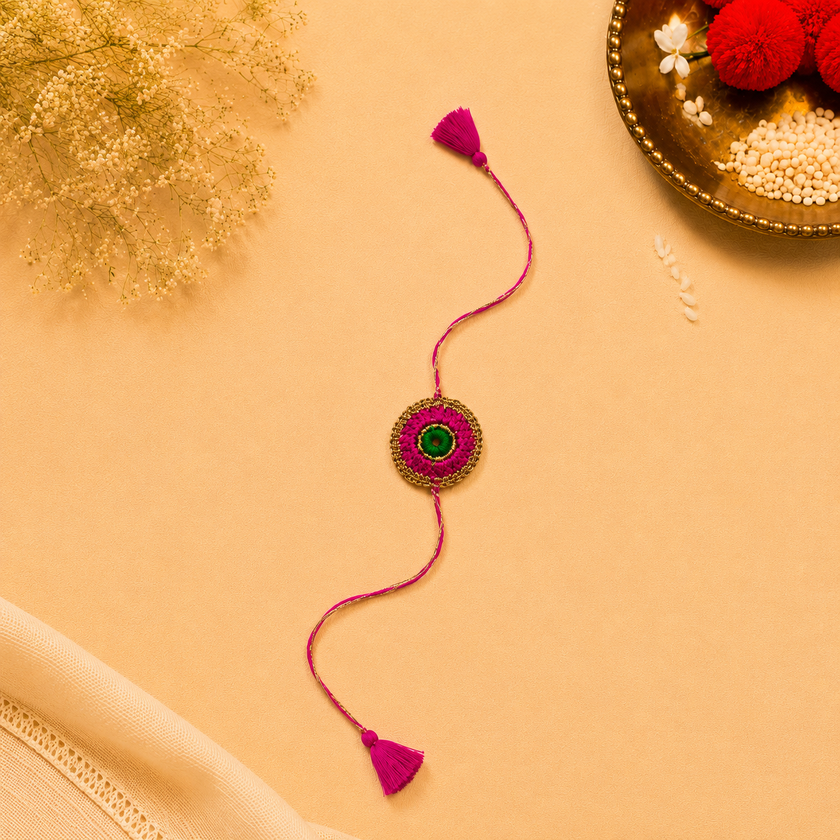 Whe Set of 3 Handmade Crochet Rakhi combo