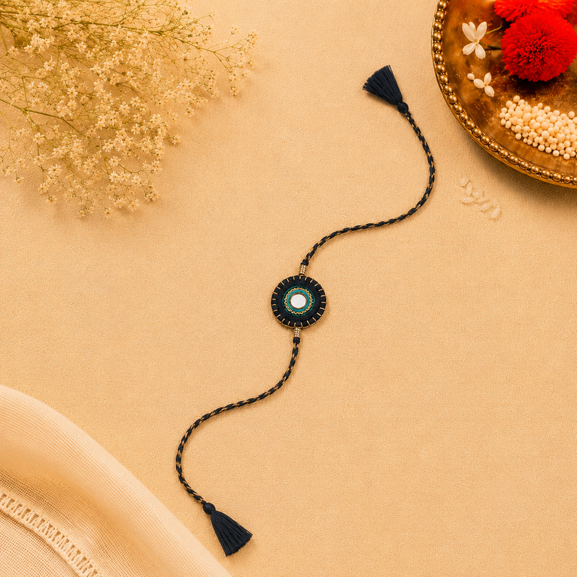 Handcrafted Crochet & Evil Eye Rakhi