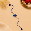 Whe Set of Handmade Crochet Unicorn & Evil Eye Rakhi combo