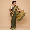 Yellow Pure Cotton 10th Century Handloom Saree