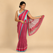 Red Stripes Anne Hejje Cotton Handloom Saree