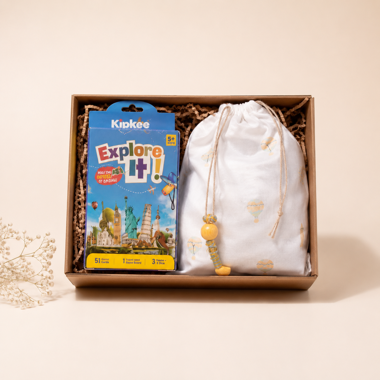 Little Adventurer Hamper- Handcrafted Ludo Set With Fun City Cards