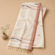 Achol Chin Handloom Mul Cotton Saree with Small Striped Pallu