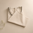 Hand Embroidered Cotton Crop Top with A-Line Silhouette