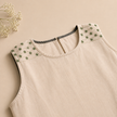 Hand Embroidered Cotton Crop Top with A-Line Silhouette