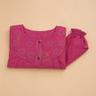 Pink Hand Embroidered Cotton Top