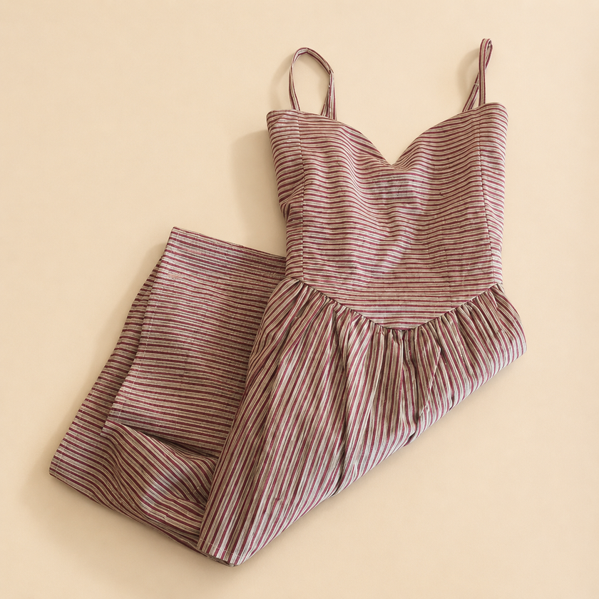 Multicolor Striped Cotton Dress