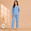 Blue Handblock Printed Cotton Co-ord Set
