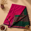 Green Handloom Cotton Silk Maheshwari Saree