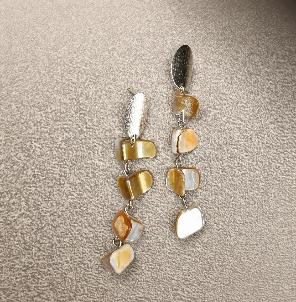 WHE Sea Secrets 'Sand' Mother of Pearl Earring