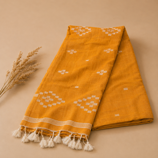 Maku Butty Handloom Lightweight Handwoven Mul Cotton Saree