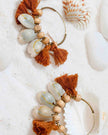 WHE Artisan Shell Hoop Earrings