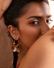 WHE Artisan Shell Hoop Earrings