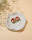 WHE Multicolor Repurposed Fabric and Wood studs