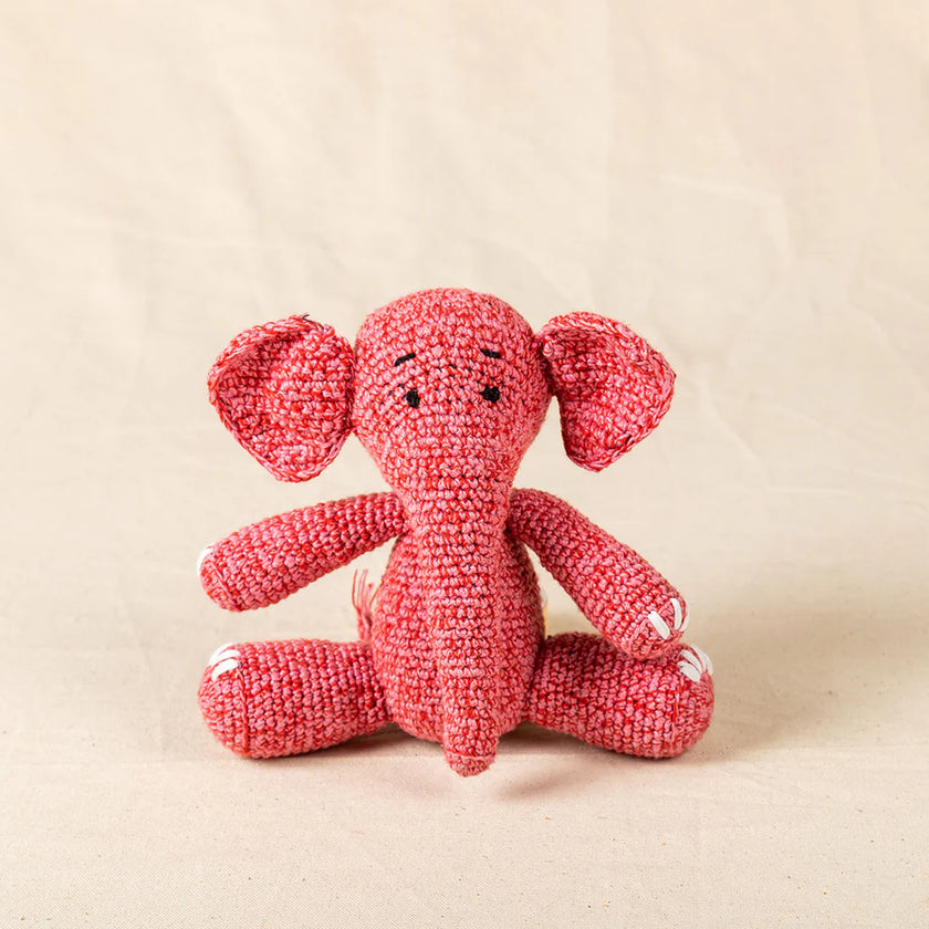 Hand Crochet Pink Elephant Toy