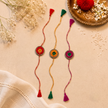 Whe Set of 3 Handmade Crochet Rakhi combo