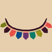 IndiDhaage Festive Home Gift | Handcrafted Multicolour Fabric Toran