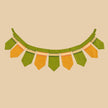 IndiDhaage Festive Home Gift  | Handcrafted Green Fabric Toran