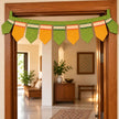 IndiDhaage Festive Home Gift  | Handcrafted Green Fabric Toran