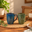 IndiDhaage Cozy Home Gift Box | Ceramic Mugs & Block Print Cushion Covers