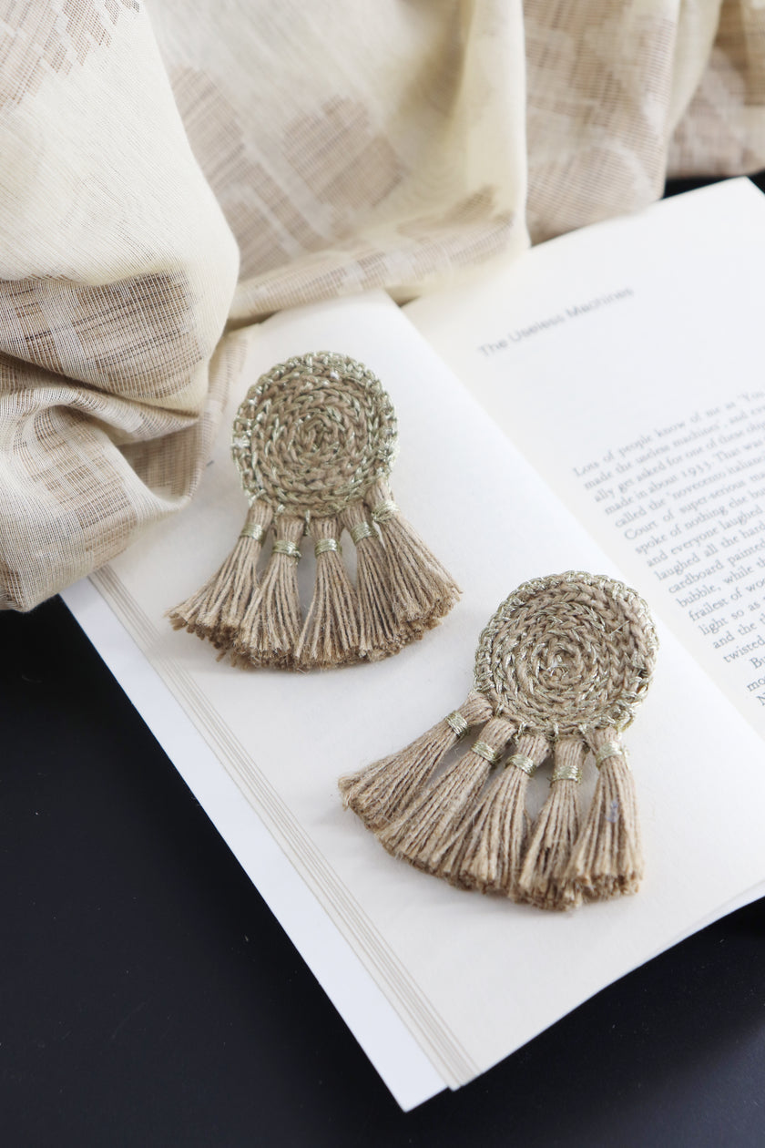WHE Jute Tassel Earring
