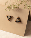 WHE Black and Golden Upcycled Fabric and Repurposed Wood Stud