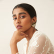 WHE Sea Secrets Gold 'Floral' Mother of Pearl Stud