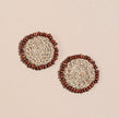 WHE Jute and Wooden Beads Crochet Studs