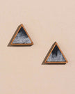 WHE Black and White Repurposed Fabric and Wood Stud