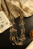 WHE Layered Jute And Seashell Necklace