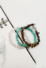 Whe Set of 3 Genuine Gemstone adjustable Bracelets